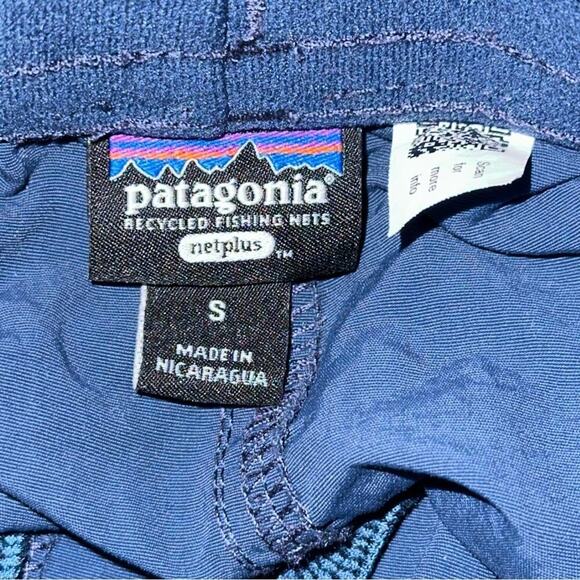 Patagonia Men’s Size S Navy Blue Outdoor Hiking Logo Casual Baggies Shorts - Picture 3 of 4